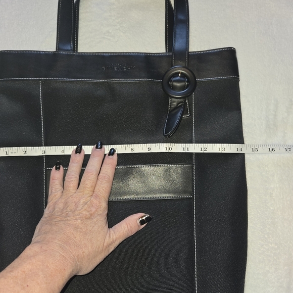 GIVENCHY Parfums Nylon Tote Bag Faux Leather Straps Striped Interior NWOT - Picture 12 of 12